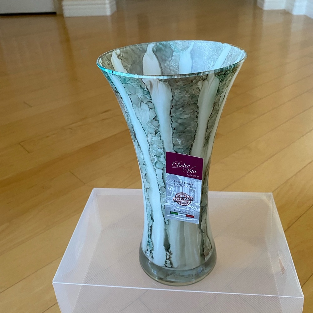 Marble-Effect Handmade Vase